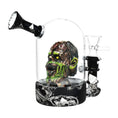 Laad de afbeelding in de Gallery-viewer, Zombie Head Bell Jar Water Pipe - 4.75" / 14mm F
