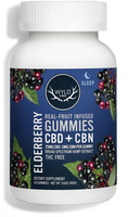 Cargar la imagen en la vista de la galería, WYLD CBD Real Fruit Infused CBD + CBN Sleep Elderberry Gummies
