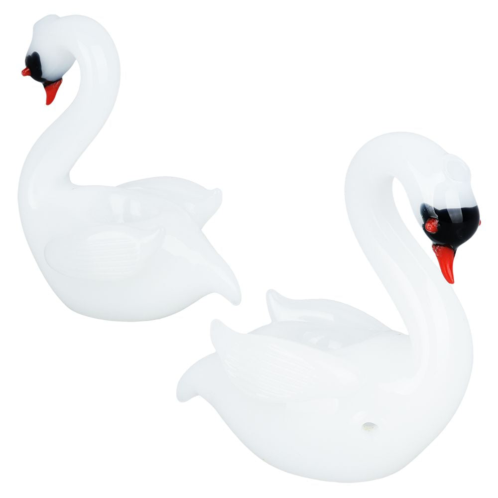 White Swan Glass Hand Pipe