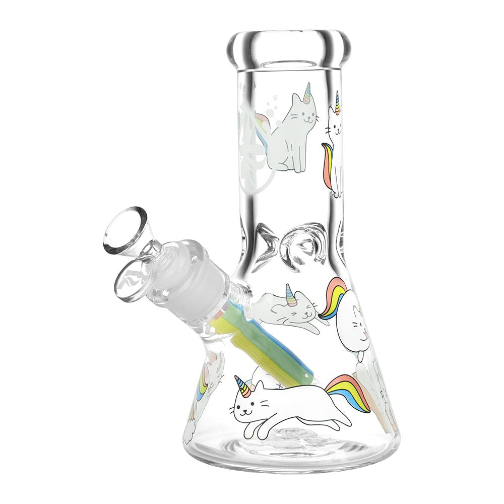 Pulsar Caticorns Design Glass Beaker Water Pipe