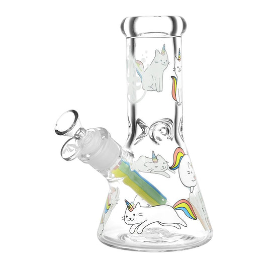 Pulsar Caticorns Design Glass Beaker Water Pipe