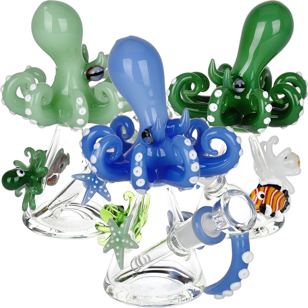 Octopus Reef Glass Water Pipe