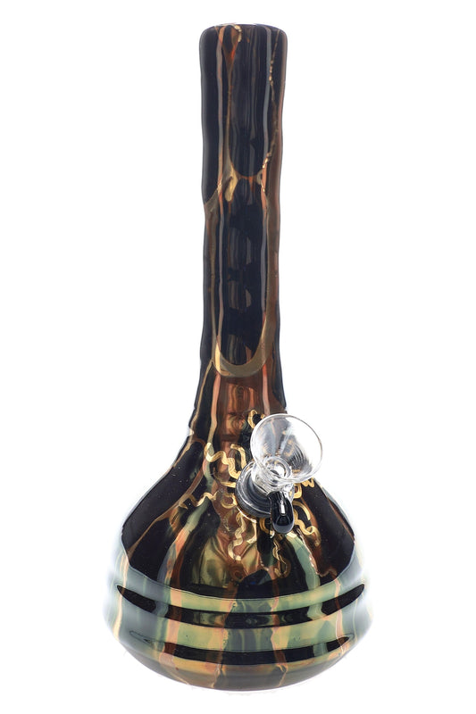Ancient Creations Gold Sunburst Ceramic Beaker Bong - Made in USA