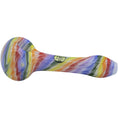 Laad de afbeelding in de Gallery-viewer, Rainbow Tie-Dye Glass Spoon Pipe
