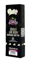 Cargar la imagen en la vista de la galería, Butter OG Delta 8 Live Resin Disposable Vape 2G - Grape Crush (Indica)
