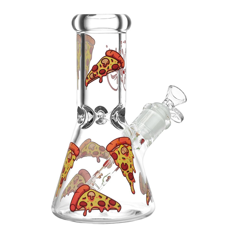 Pulsar Pizza Design Glass Beaker Water Pipe