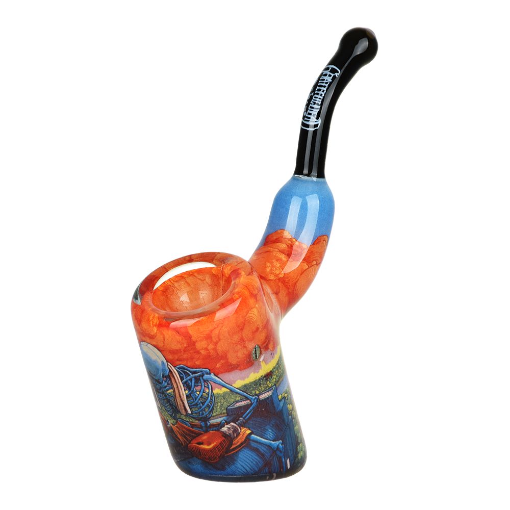 Grateful Dead x Pulsar Inside Print Bent Sherlock Pipe | 4"