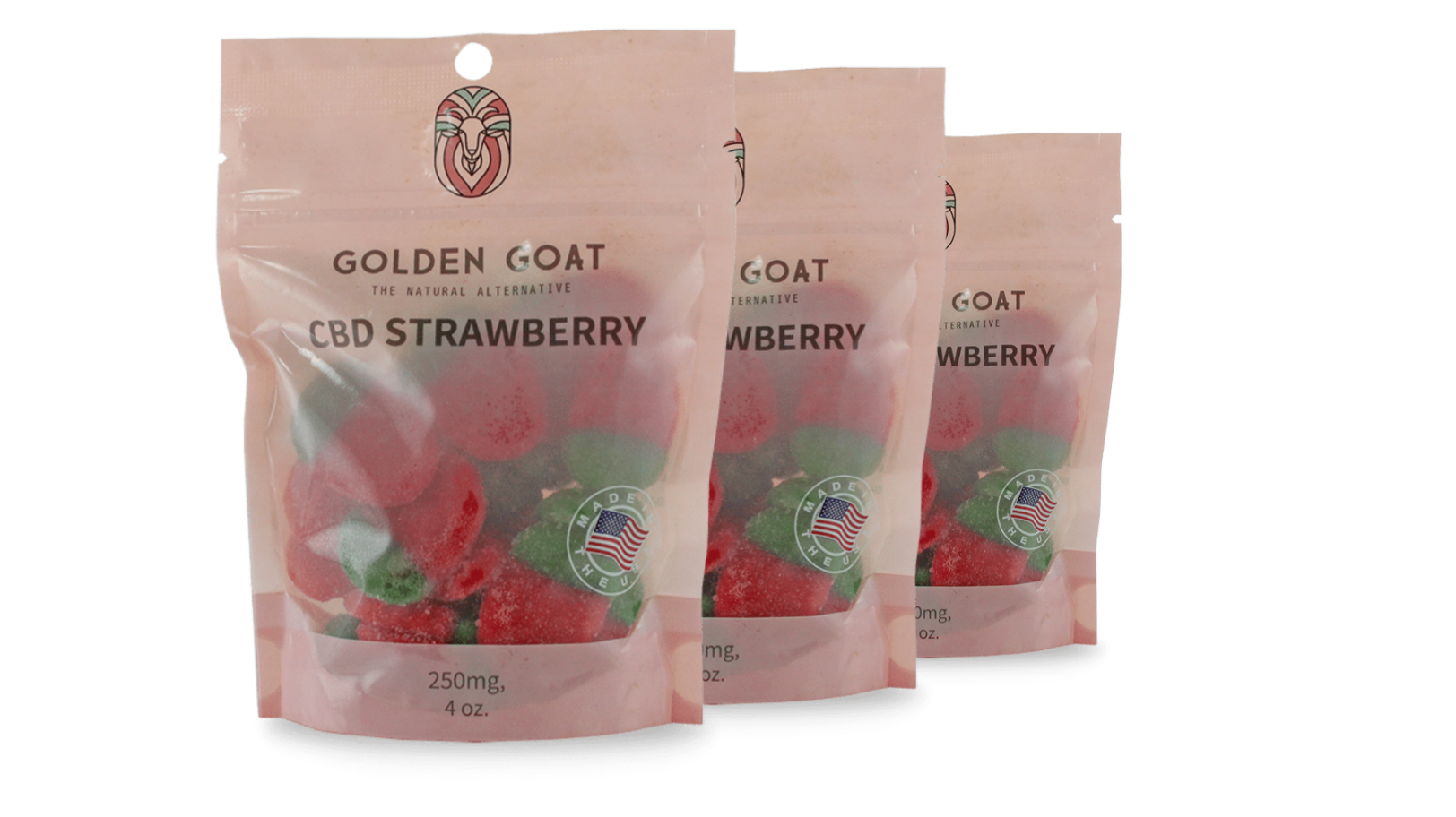 Potent CBD Infused 250MG Gummy Packs Bundles from Golden Goat