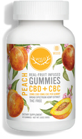 Cargar la imagen en la vista de la galería, WYLD Real Fruit CBD + CBC Gummies Peach (60MG -1200MG)
