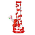 Cargar la imagen en la vista de la galería, Pulsar Kiss My Lips Glow In Dark Beaker Glass Water Pipe - 9.75" / 14mm F
