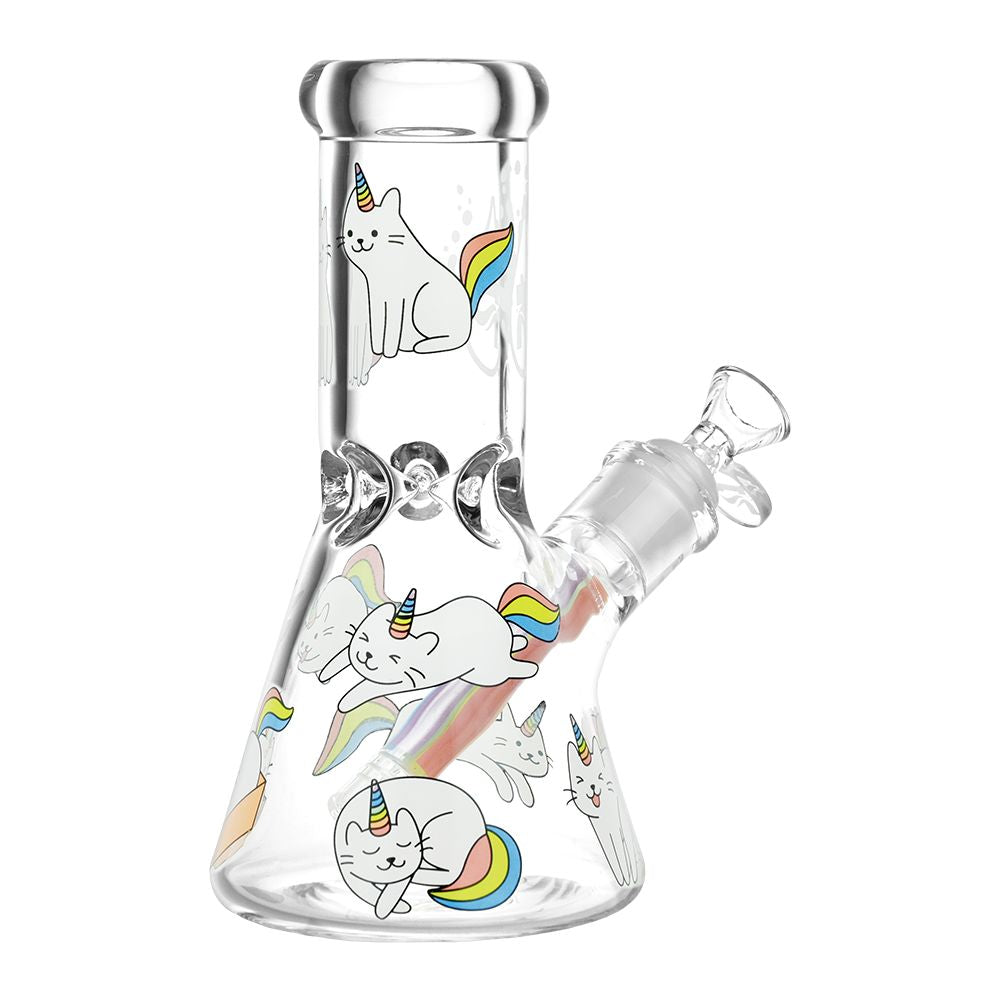 Pulsar Caticorns Design Glass Beaker Water Pipe