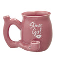 Load image into Gallery viewer, Stoner girl pink with white imprint mug - roast & toast mug
