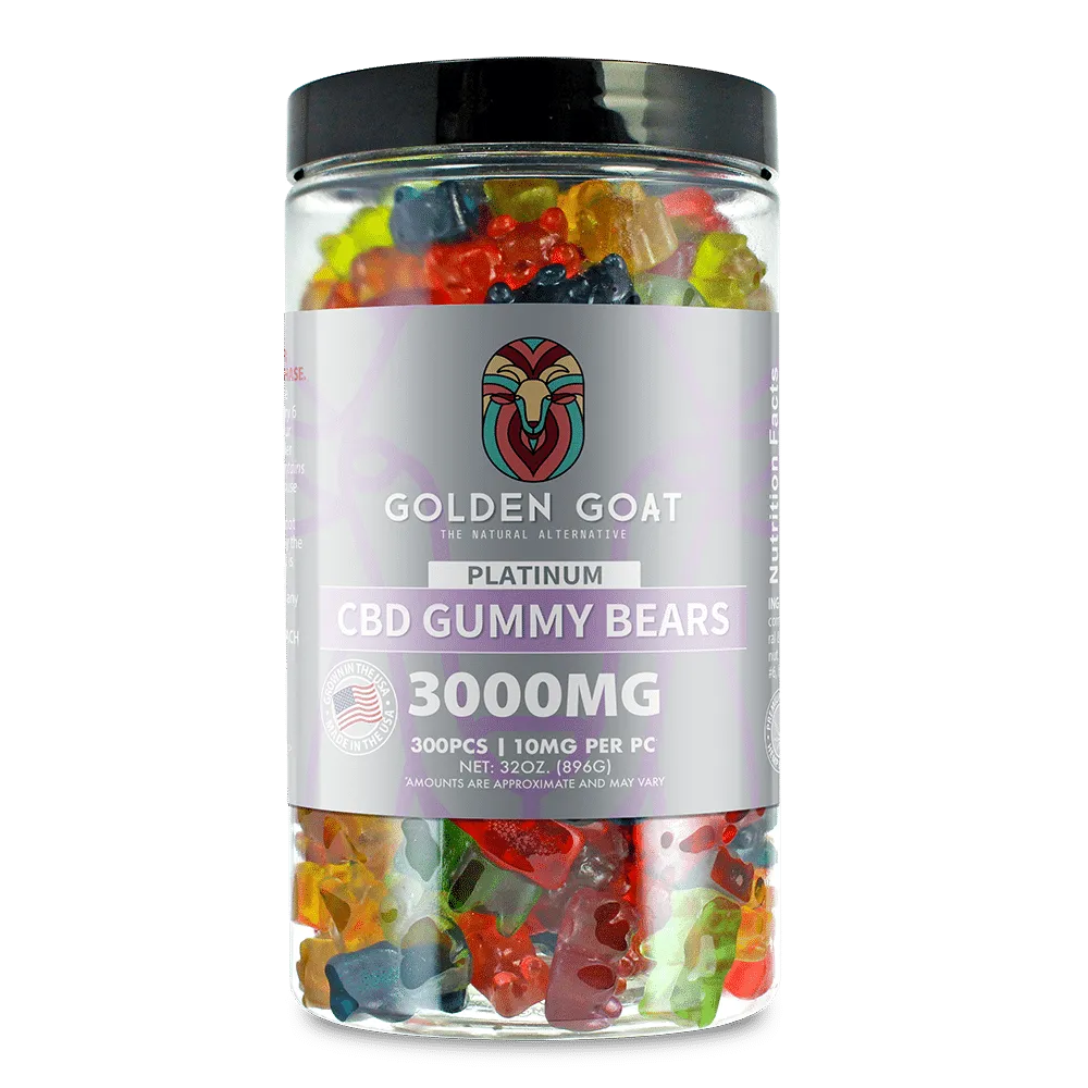 Platinum CBD Gummies 3000mg - Clear Bears