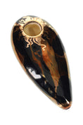 Cargar la imagen en la vista de la galería, Ancient Creations Ceramics Oval Hand Pipe – Brass Screen – Made in USA
