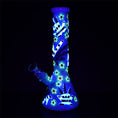 Load image into Gallery viewer, Patriot Leaf Glow In The Dark Glass Water Pipe - 10" / 14mm F
