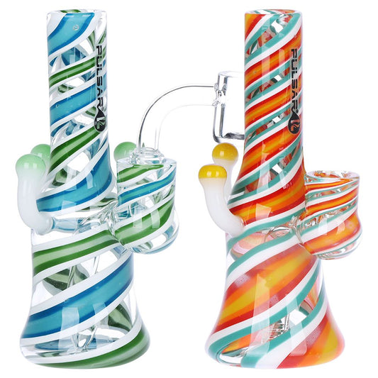 Pulsar Shroom Vision Wig Wag Glass Dab Rig - 5.75"