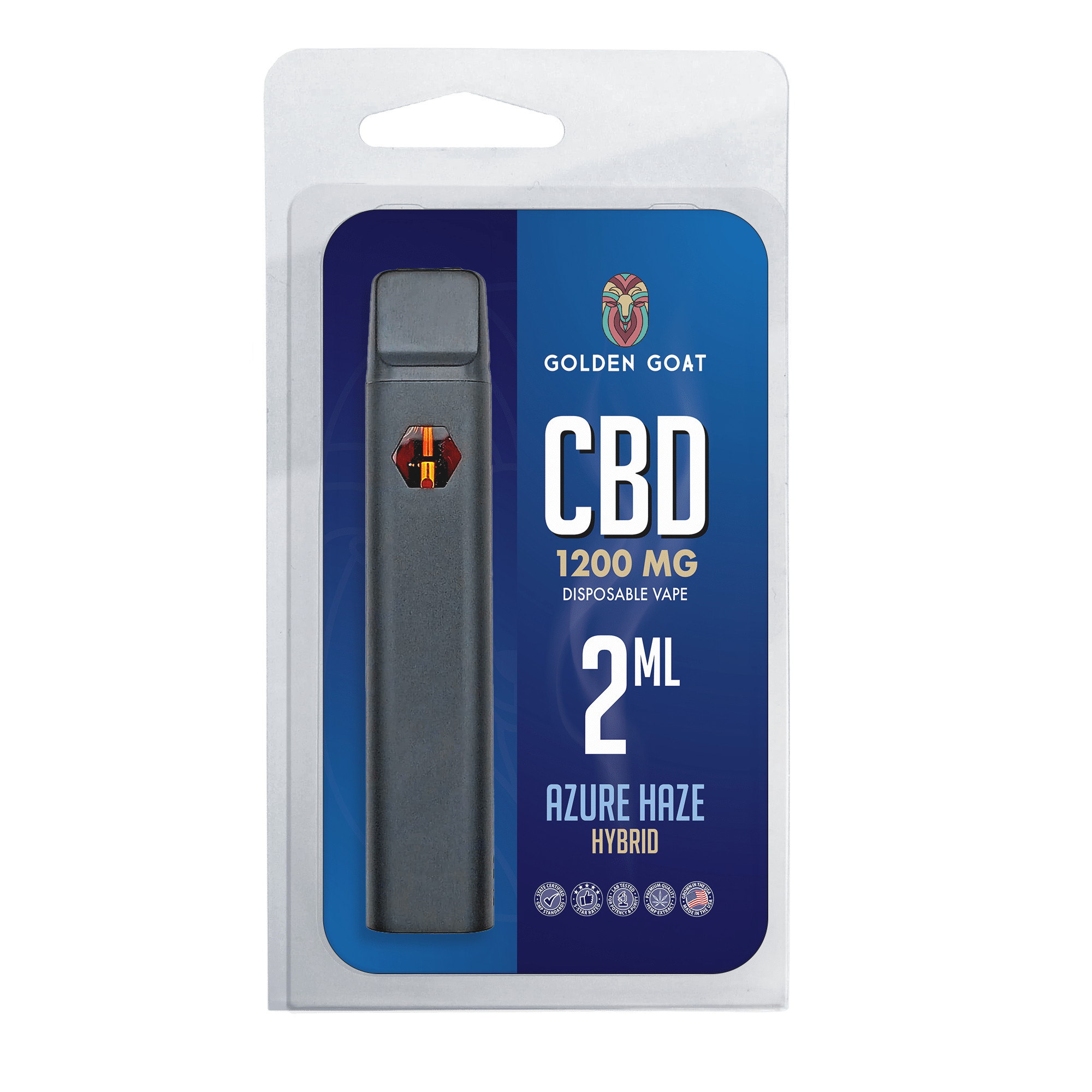 Golden Goat CBD Rechargeable Vape Device - Azure Haze