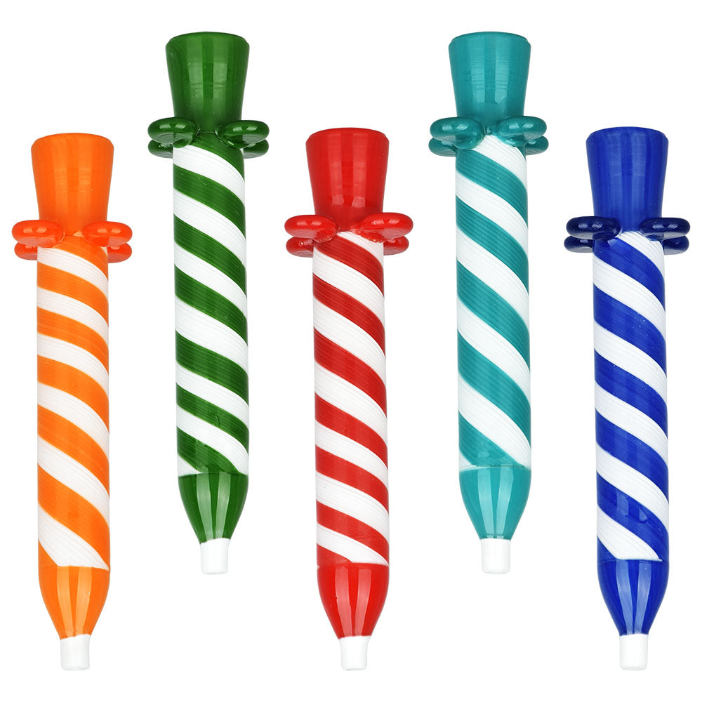 Birthday Candle Glass Chillum | 4.25" | 5pc Set