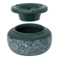 Load image into Gallery viewer, Fujima Moroccan Ceramic Ashtray - Green Floral / 5"
