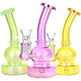 Load image into Gallery viewer, Mini Epiphany Electroplated Glass Water Pipe - 6.5" / 14mm F / Colors Vary
