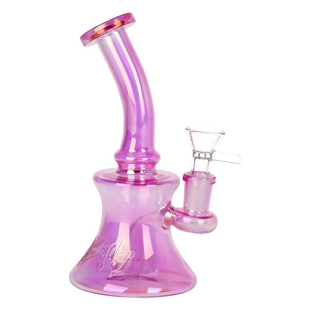 Dogg Lbs Everyday Electroplated Glass Water Pipe - 6.75" / Colors Vary