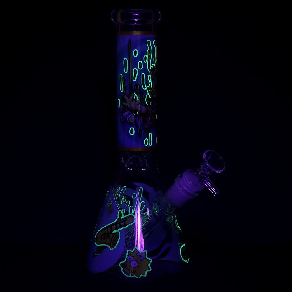 Don't Have A Cow Beaker Glass Water Pipe - 10" / 14mm F / Designs Vary