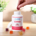 Load image into Gallery viewer, cbdMD Broad Spectrum CBD PM Sleep Gummies Raspberry - 750MG, 60ct
