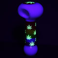 Cargar la imagen en la vista de la galería, Pride Rainbow Hemp Leaf Glow Glass Spoon Pipe
