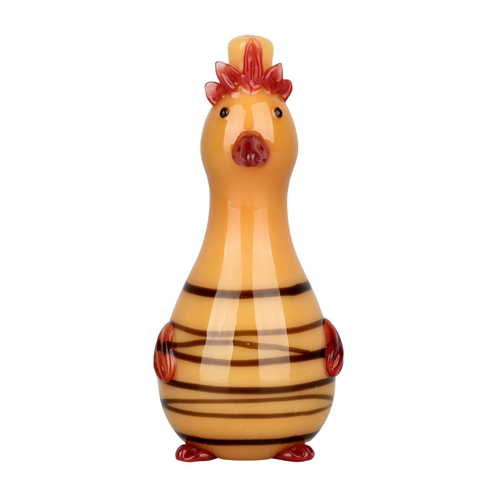 A Fowl Most Friendly Glass Hand Pipe