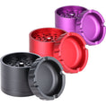 Load image into Gallery viewer, Aluminum Grinder with Ashtray Top - 4pc / 2.5" / Colors Vary
