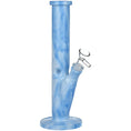 Laad de afbeelding in de Gallery-viewer, Marbled Straight Tube Glass Water Pipe - 10.75" / 14mm F / Colors Vary

