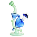 Laad de afbeelding in de Gallery-viewer, Pulsar Heart Recycler Water Pipe - 8.5" / 14mm F / Blue Pink
