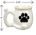 Laad de afbeelding in de Gallery-viewer, Dog Paw Mug - White with Black Paw
