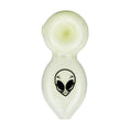 Load image into Gallery viewer, Alien Tech Glow In The Dark Glass Pipe - 3.5"
