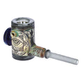 Load image into Gallery viewer, Lookah Glass Sacred Eye Black Etched Hammer Hand Pipe - 7"
