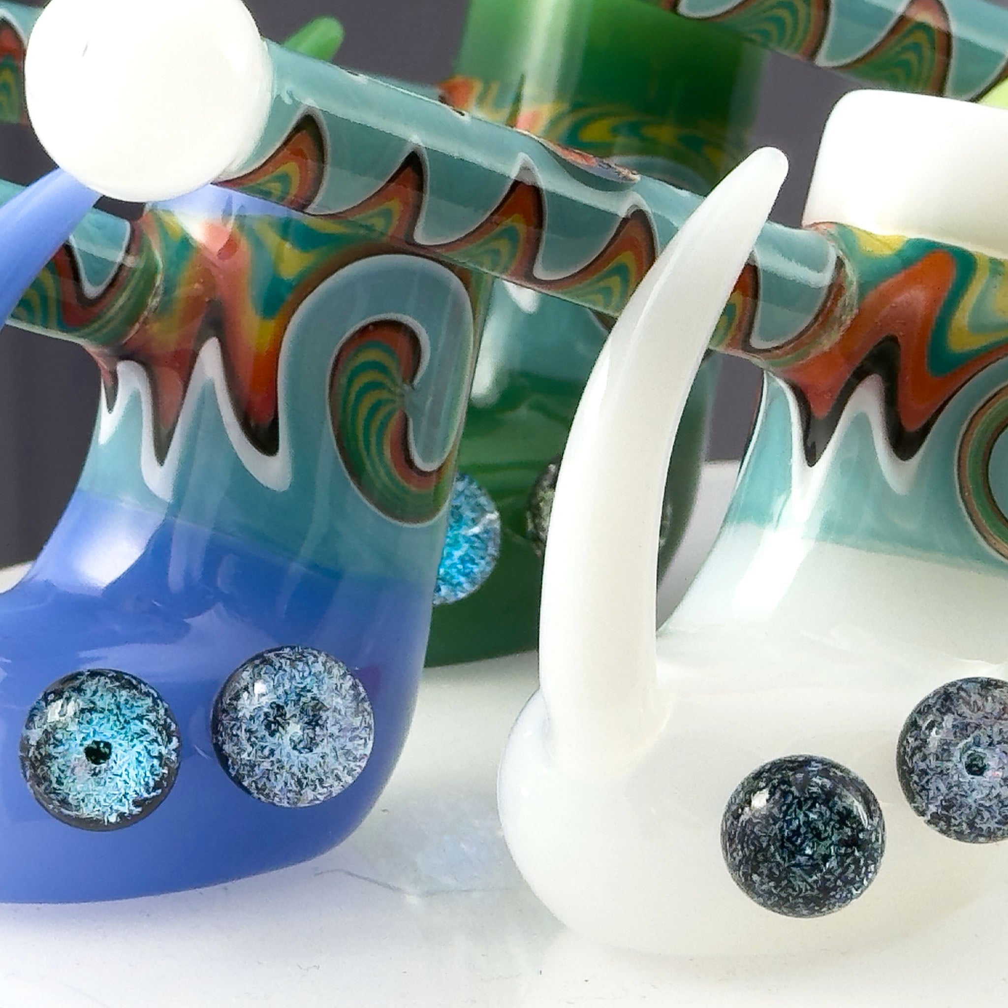 Crush Fang Dual Galaxy Marbles Bubbler Pipe