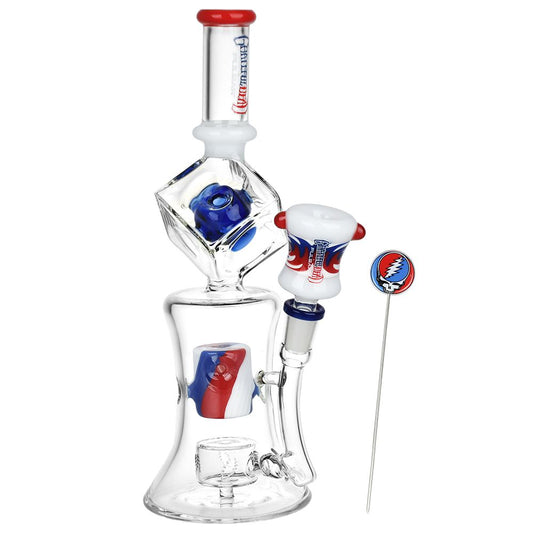 Grateful Dead x Pulsar Tesseract Hypercube Glass Water Pipe