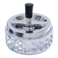 Load image into Gallery viewer, Fujima Gem-cut Glass Spinning Ashtray | 4.75"
