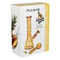 Load image into Gallery viewer, Pulsar Fruit Series Pineapple Express Herb Pipe Glow Duo - 10" / 14mm F
