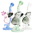 Laad de afbeelding in de Gallery-viewer, Pulsar Heart Recycler Water Pipe - 8.5" / 14mm F / Blue Pink
