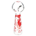 Laad de afbeelding in de Gallery-viewer, Pulsar Valentine's Hearts 'n' Roses Glass Herb Pipe Duo - 10" / 14mm F
