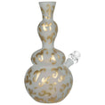 Load image into Gallery viewer, Fleur-de-lis Frosted Soft Glass Water Pipe - 9" / 14mm F
