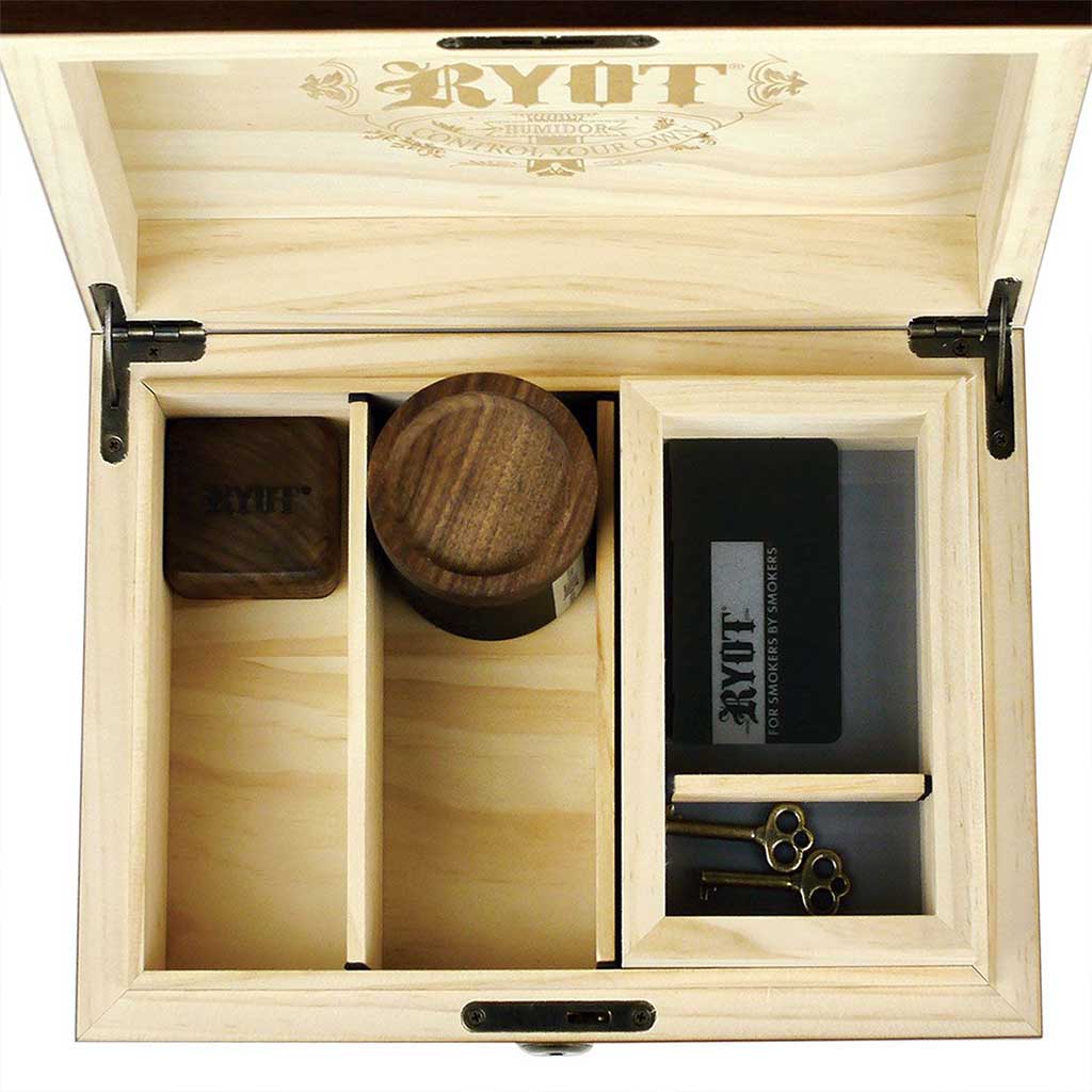 HUMIDOR WALNUT COMBO BOX
