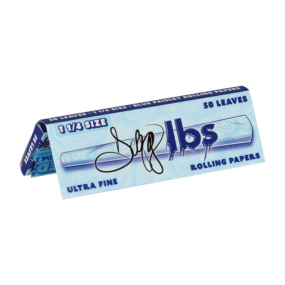 Dogg Lbs Blue Paisley Rolling Papers - 1 1/4" / 50pc