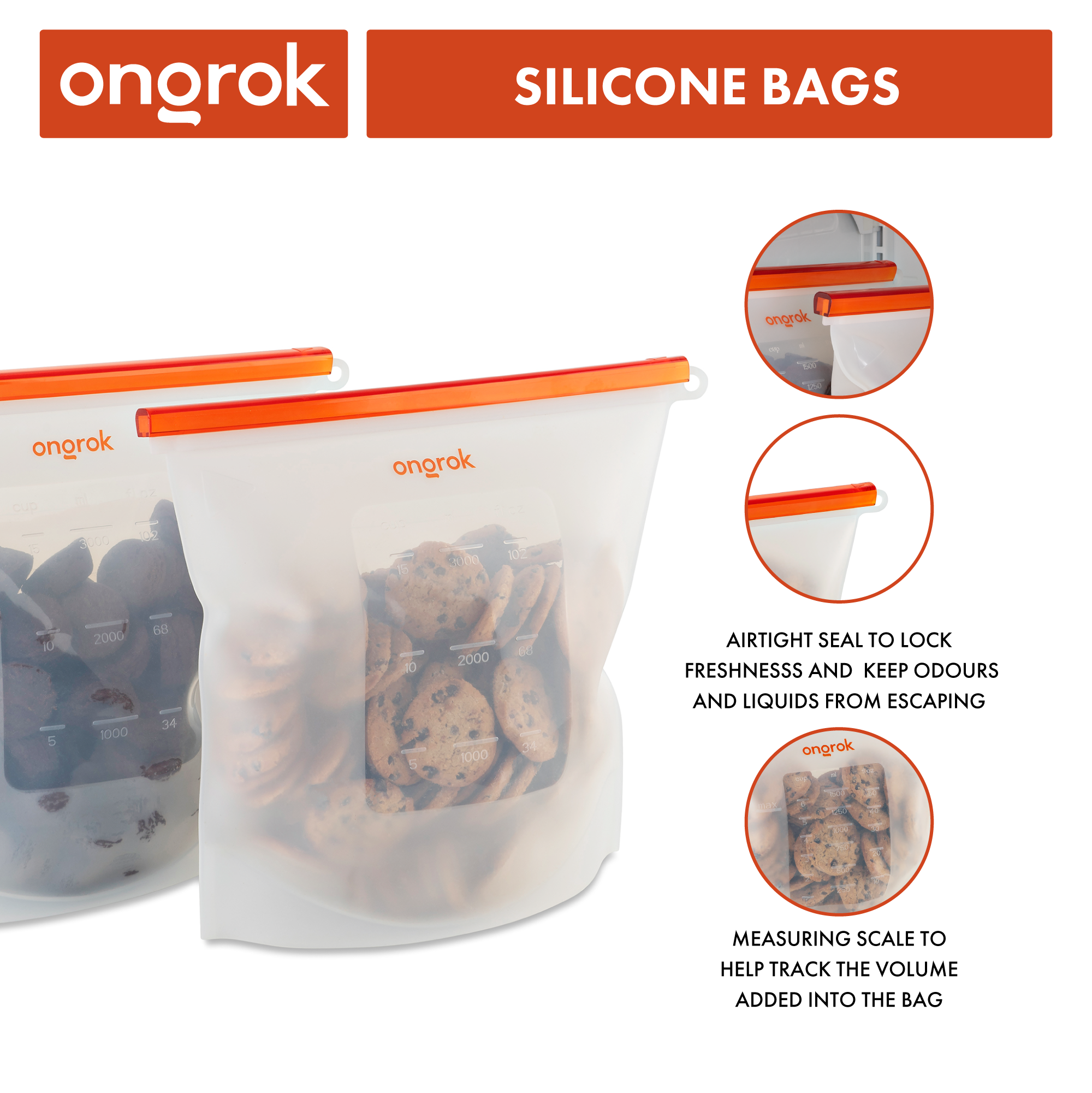 Ongrok Silicone Oven & Storage Bags