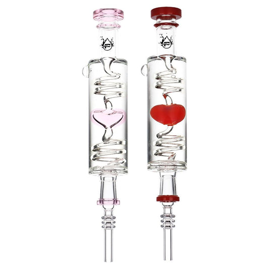 Pulsar Cool Down My Heart Glycerin Glass Dab Straw - 2PC SET