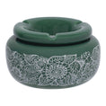 Load image into Gallery viewer, Fujima Moroccan Ceramic Ashtray - Green Floral / 5"
