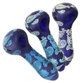 Cargar la imagen en la vista de la galería, Dogg Lbs Engraved Hazely Glass Spoon Pipe - 4" / Colors Vary
