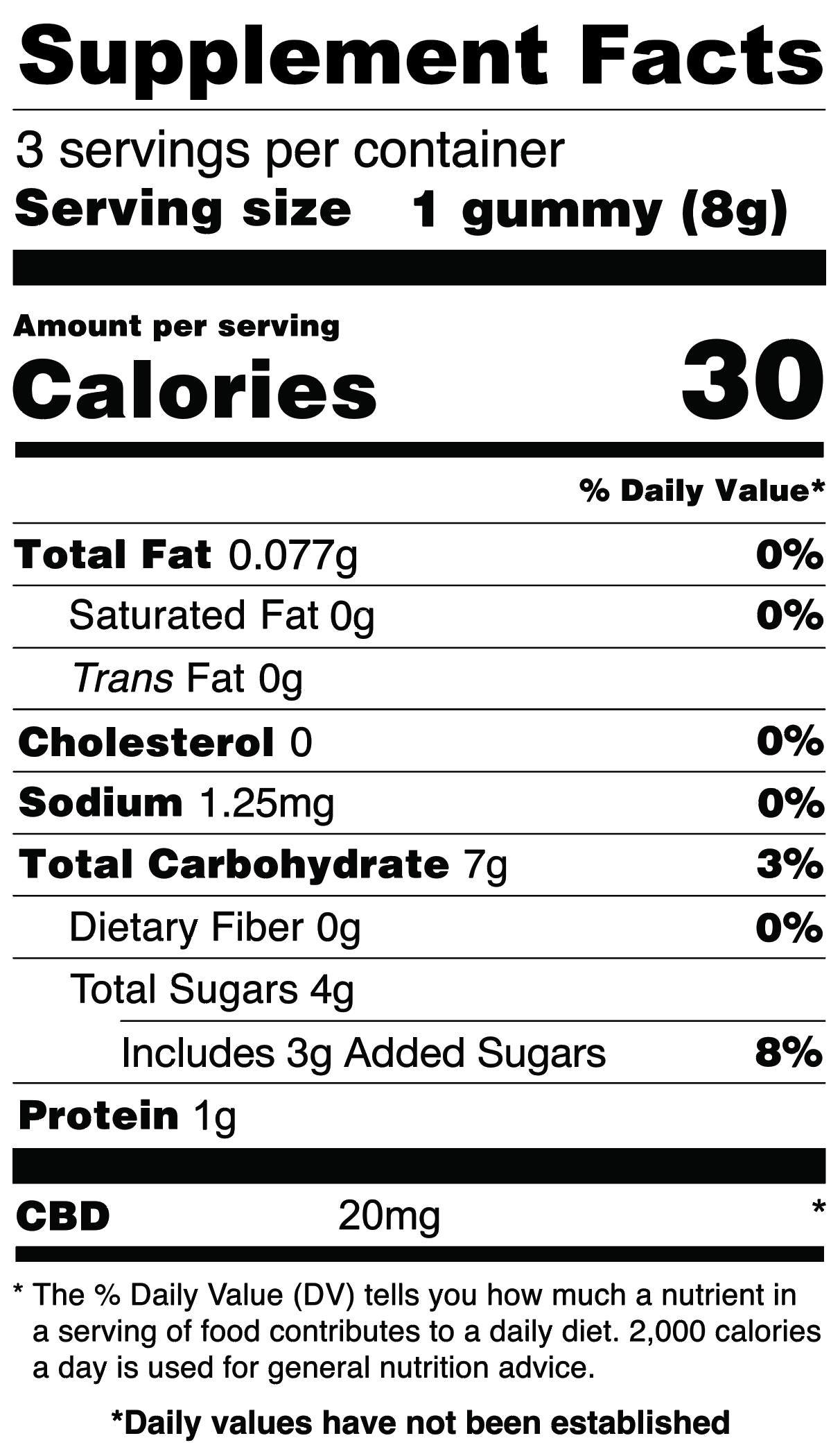 CBD Gummies - 20MG (3pc)