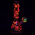 Cargar la imagen en la vista de la galería, Hearts in Hearts Beaker Glass Water Pipe - 10" / 14mm F
